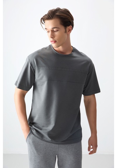 Air Jones Tommy Life Haki Pamuklu Kalın Yumuşak Dokulu Oversize Fit Basic Erkek T-shirt - 88378 Haki Air Jones Tommy Life Haki Pamuklu Kalın Yumuşak Dokulu Oversize Fit Basic Erkek T-shirt - 88378 Haki