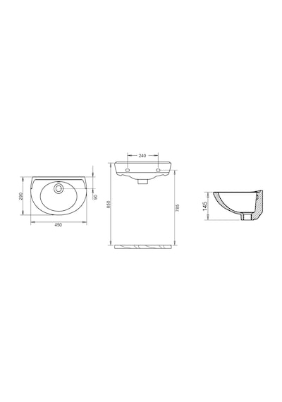 28x45 Oval Lavabo Delikli Turavit Diğer