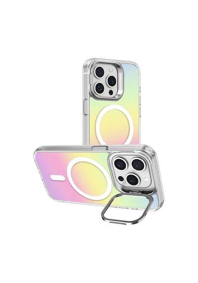Zengemtx Joko Apple Uyumlu iPhone 16 Pro Max Armor Magsafe Kapak - Rainbow