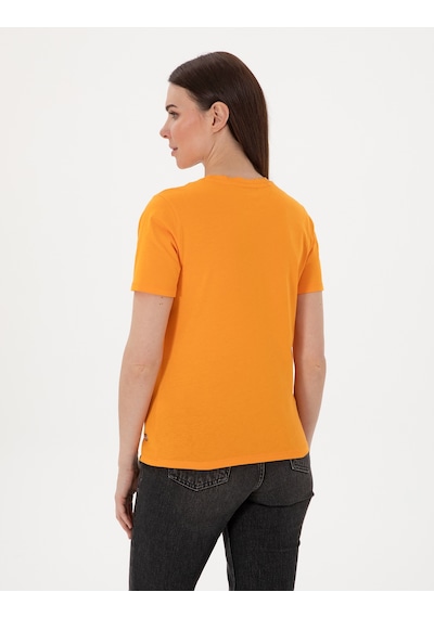 Pierre Cardin Kadın Turuncu Tişört Basic 50305766-vr051 Turuncu