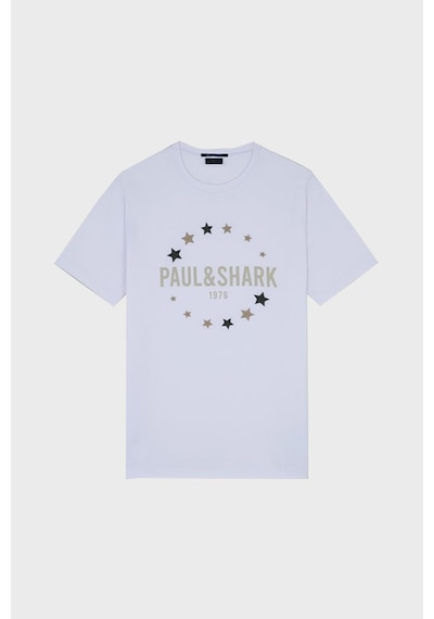 Paul & Shark Erkek T Shirt 24411044 010 Beyaz Beyaz