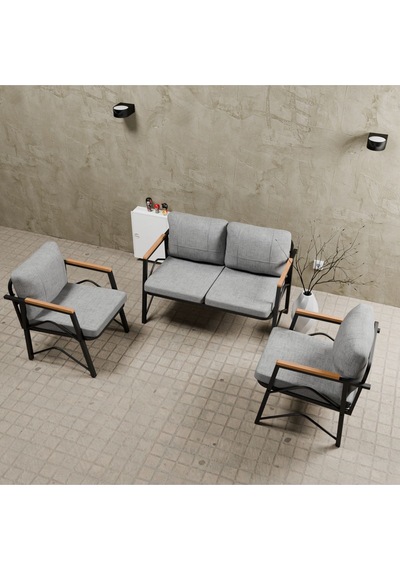Mb Garden Furnıture Simetri Model, Balkon, Bahçe, Cafe, Metal Koltuk Takımı, Bahçe Takımı , Çay Seti, 2+1+1 Süngerli Açik Gri Mb Garden Furnıture Simetri Model, Balkon, Bahçe, Cafe, Metal Koltuk Takımı, Bahçe Takımı , Çay Seti, 2+1+1 Süngerli Açik Gri