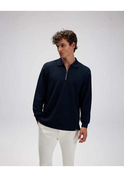 Ellesse Erkek Polo Sweatshirt Em601-nv Lacivert