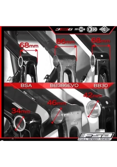 FSA BB386-PF30 Orta Göbek Adaptörü (200-3112) Siyah