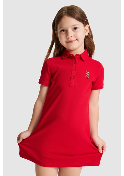 U.S. Polo Assn. U.s. Polo Assn. Kız Çocuk Kırmızı Elbise Örme 50325597-vr171 Basıc Kırmızı