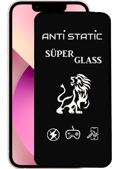 Apple Uyumlu   iPhone 13 Mini Tam Kaplayan Anti Statik Dayanıklı Süper Cam Ekran Koruyucu