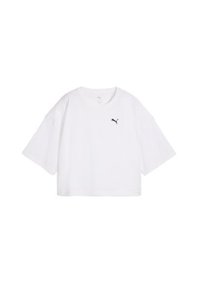 Puma Wardrobe Ess Oversized Short Tee Kadın T-shirt Beyaz