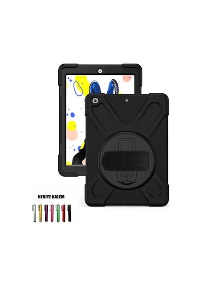 Apple Uyumlu iPad 9. Nesil 10.2" Kılıf 2021 Stand Askılı Zırh Tank Case
