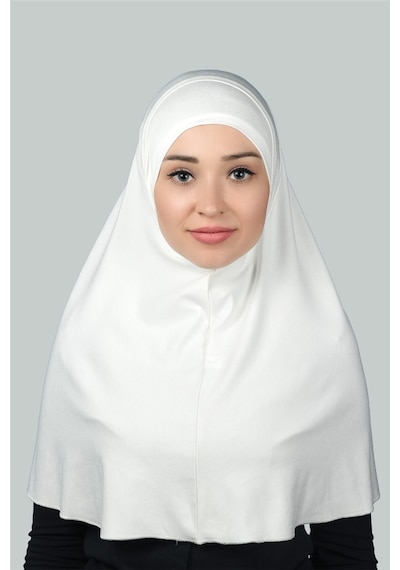 Altobeh Hazır Türban Pratik Eşarp Tesettür Hijab - Namaz Örtüsü Xl Ekru