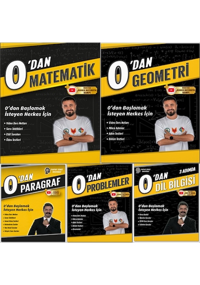 0dan Matematik - Geometri - Pparagraf - Problemler - Dilbilgisi 5 Kitap