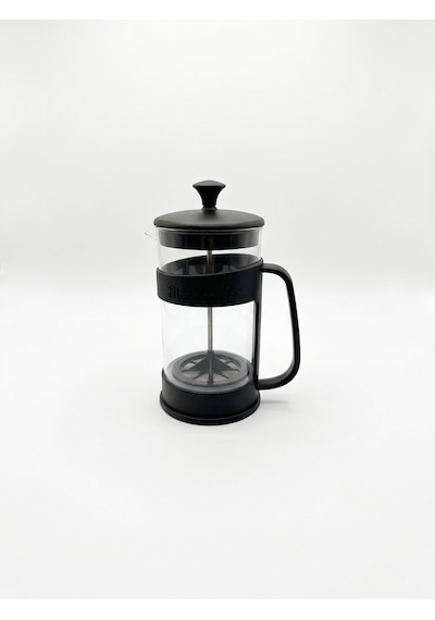 400 Ml French Press Borosilikat Cam Kahve Ve Bitki Çayı Demleme Filtresi - Siyah