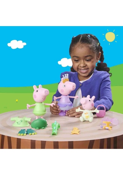 G2508 Peppa Pig 3lü Giydirme Seti - Three Little Piggies Dress-up