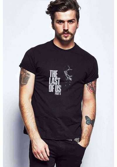 The Last Of Us Part 2 Baskılı Siyah Erkek Tshirt (530971712)