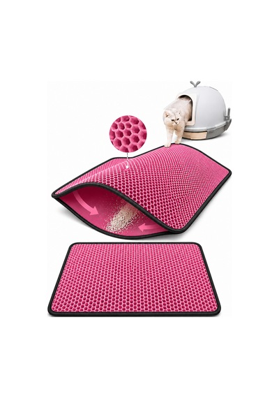 Kedi Tuvalet Önü Paspası-pembe