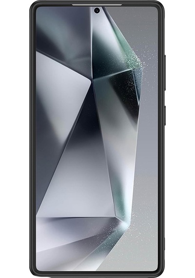 Galaxy S25 Ultra Uyumlu Kılıf Kamera Korumalı Şeffaf Arka Yüzey New Roll Kap Siyah Siyah