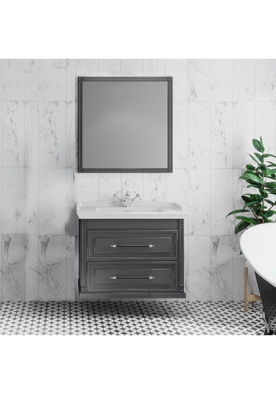 Denko Albatros 80 Cm Mdf Gri Banyo Dolabı Takımı Gri Denko Albatros 80 Cm Mdf Gri Banyo Dolabı Takımı Gri