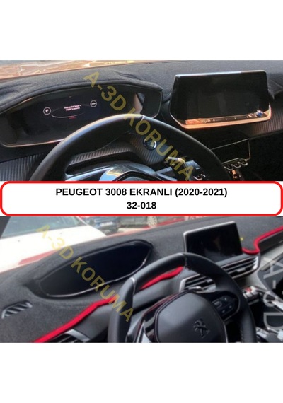 PEUGEOT 3008 (2020+) EKRANLI TORPİDO  KORUMASI / HALISI / ÖRTÜSÜ