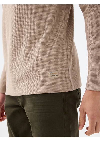 Loft Regular Fit Bej Erkek Uzun Kollu T-shirt Lf2040679 Bej