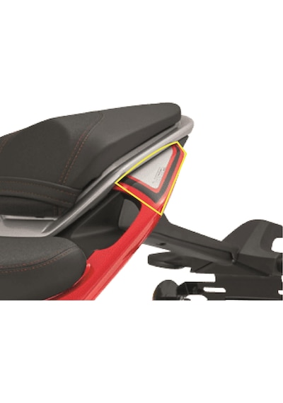 Rks Qj Motor Kırmızı Srk 125r Sol Arka Kuyruk Tasarım S