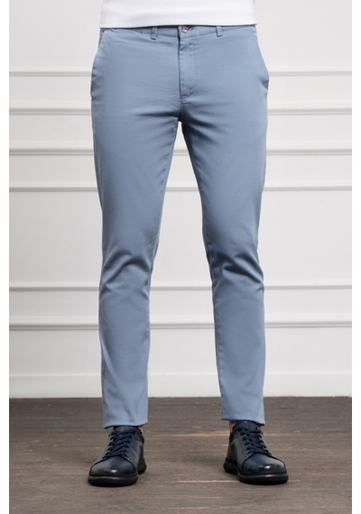 Morven Erkek Mavi Slim Fit Dar Kesim Chino Pantolon 25ms003022300 Mavi