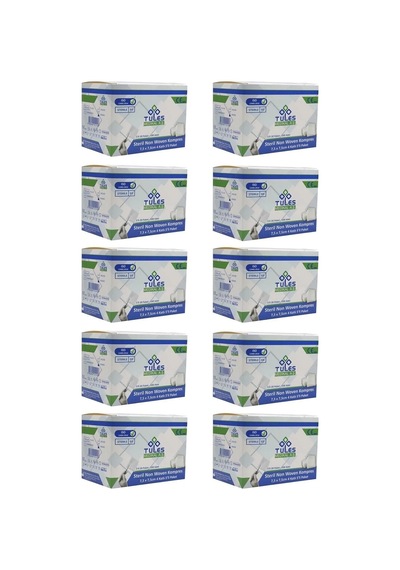 Tules Steril Non Woven Kompres 7,5cm X 7,5cm 4 Katlı 100 Lü 5 20 Adet 20 Paket