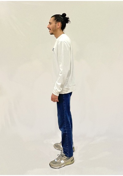 Erkek Bisiklet Yaka Rahat Kalıp 3 İplik Kalın Californıa Baskılı Sweatshirt Spr24sw32 Ecru