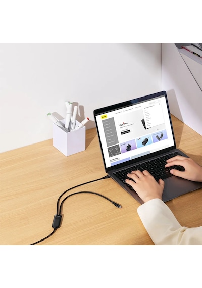 Baseus Flash Iı Siyah 2in1 100w Şarj Kablosu 1.5m