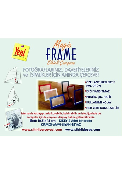 Fotoğraf Çerçevesi Pvc, Ayaklı, Dikey 4'lü Set