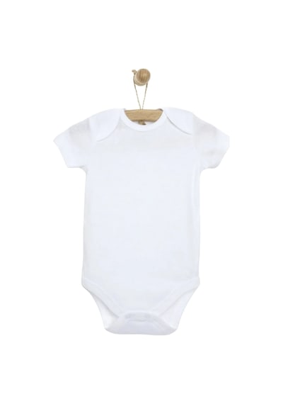 Mixibaby Mixi Baby %100 Pamuklu Çıtçıtlı Kısa Kol Bebek Body 3'lü Set Unisex Beyaz