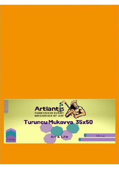 Artlantis Renkli Mukavva 35 x 50 CM 5 Adet Turuncu