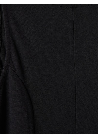 Lcwaıkıkı Petite Siyah Bisiklet Yaka Peplum Bluz