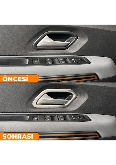 S-dizayn Dacia Sandero Krom İç Kapı Kolu Çerçevesi 4 Prç 2020 Üzeri A+ Kalite Mat Krom