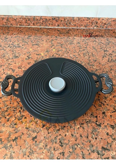Makkam Home Silikon Tencere Kapağı, Tava Kapağı, Isı Koruyucu, Vakumlu Kapak, Muhafaza Kapağı Siyah, 23cm Diğer