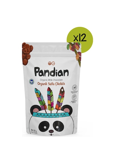 OG natural 12'li Pandian Organik Çocuk Çikolatası 36 Gr Set