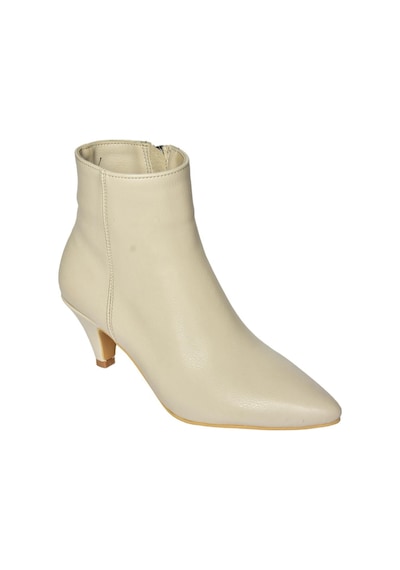 Fox Shoes R404710009 Bej Alçak Topuklu Kadın Bot Bej