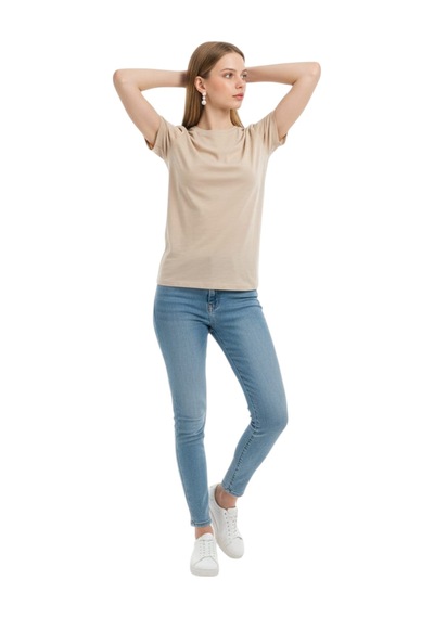 Batik Kadın T-shirt 9104 Bej