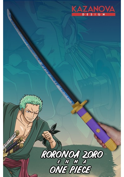 Kazanova Design Zoro Enma One Piece Detaylı Katlanabilir Katana