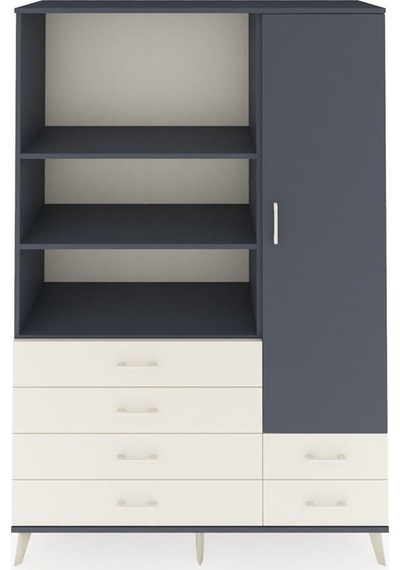 Hyperion Dolap 7 Raflı 6 Çekmeceli Tek Kapaklı 132x44x195 Antrasit-antrasit/aytaşı Antrasıt/aytası Hyperion Dolap 7 Raflı 6 Çekmeceli Tek Kapaklı 132x44x195 Antrasit-antrasit/aytaşı Antrasıt/aytası