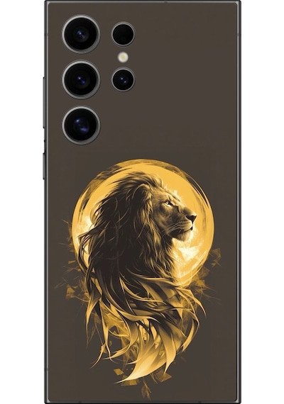 Samsung Galaxy S24 Ultra Uyumlu Şeffaf Kılıf Aslan Tasarımlı