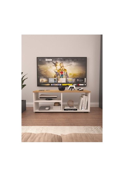 Tiny Tek Raflı 3 Gözlü Sonomo Beyaz Tv Ünitesi Tiny Tek Raflı 3 Gözlü Sonomo Beyaz Tv Ünitesi