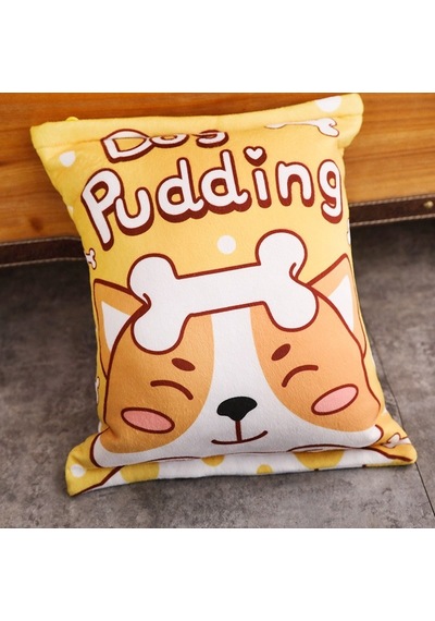 Pudding Peluş Yastık - 8 Mini Peluş - Oyuncaklı Yastık Sevimli Oyuncak Tasarım Obje Yatak Odası Çok Renkli