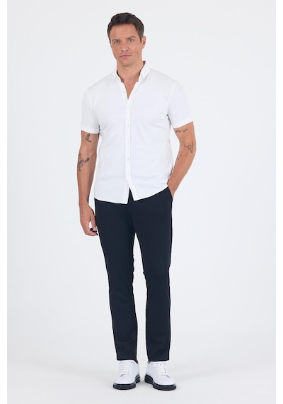 İmza Beyaz İtalyan Düğmeli Yaka Kısa Kol Cepsiz Slim Fit Gömlek 1004250255 Beyaz İmza Beyaz İtalyan Düğmeli Yaka Kısa Kol Cepsiz Slim Fit Gömlek 1004250255 Beyaz