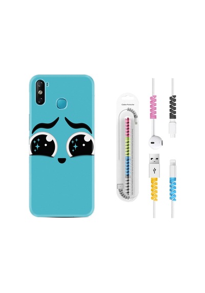 Infinix Smart 4 Kılıf Kablo Koruyuculu Üzgün 1853