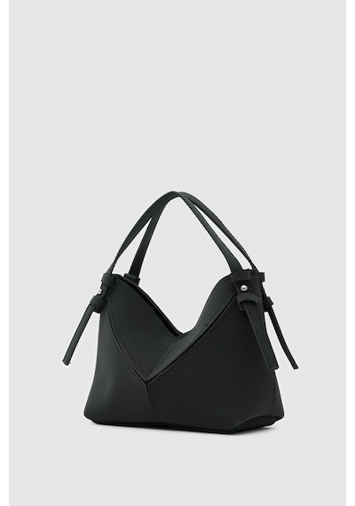 Shule Bags Rada Asimetrik Charmlı El Ve Çapraz Siyah