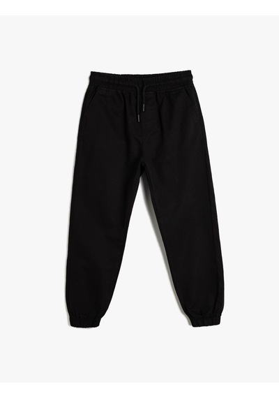 Koton Jogger Pantolon Cepli Pamuklu Beli Lastikli Siyah 5wkb40066tw Siyah Koton Jogger Pantolon Cepli Pamuklu Beli Lastikli Siyah 5wkb40066tw Siyah