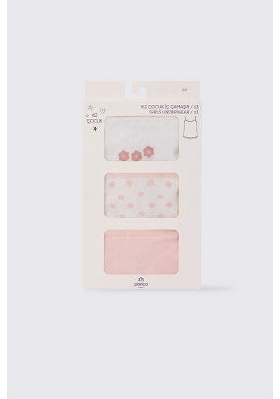 Panço Kız Çocuk Pudra 3'lü Atlet Seti 2612gk14007 Pembe