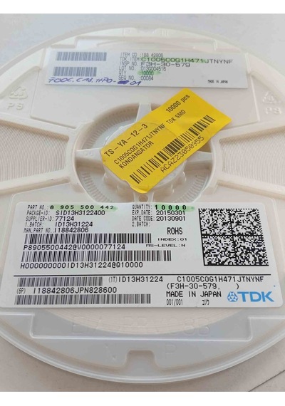 C1005cog1h471jtnynf Tdk 470pf 402 1000 Adet