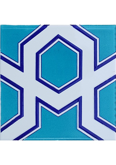 Armada Çini 20x20 Cm Sp 98-v Yıldız Desenli Kütahya İznik Çini Ka