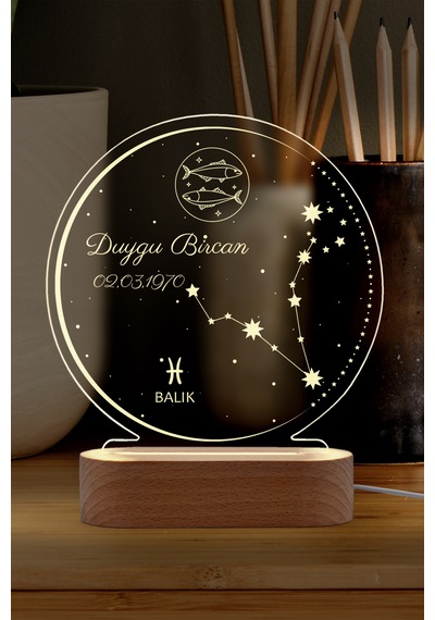 Astroloji Burç Temalı Kişiye Özel Led Gece Lambası Masif Ahşap Tabanlı Usb Kablolu Pleksi Led Gece Lambası Astroloji Burç Temalı Kişiye Özel Led Gece Lambası Masif Ahşap Tabanlı Usb Kablolu Pleksi Led Gece Lambası