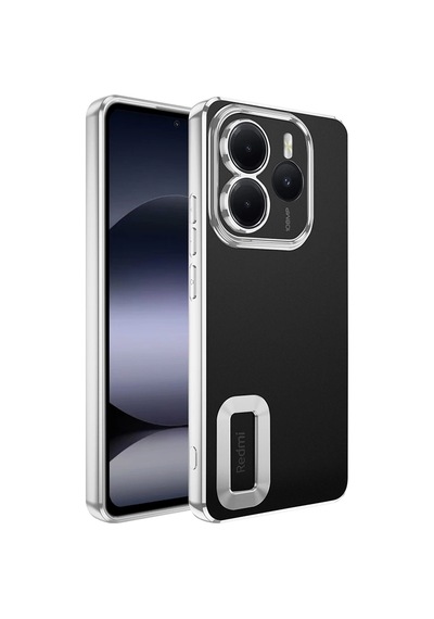 Xiaomi Redmi Note 14 5g Kılıf + 9h Ekran Koruyucu Set Kamera Lens Korumalı Şeffaf Parlak Kenar Logo Çok Renkli